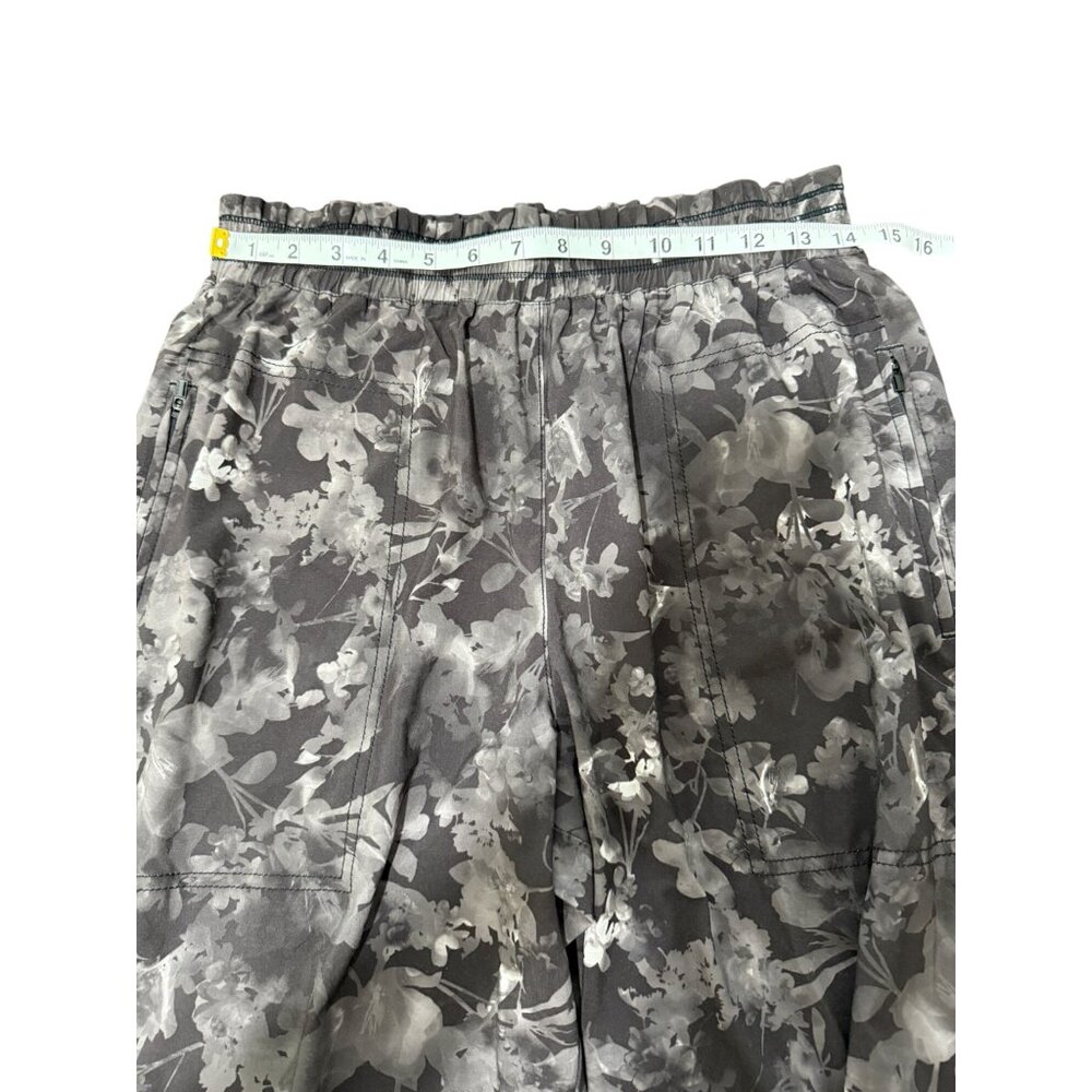 Athleta Womens Savannah Floral Jogger Pants Gray Lightweight 8 Petite - Picture 5 of 9